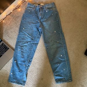 universal thread vintage embroidered straight jeans
